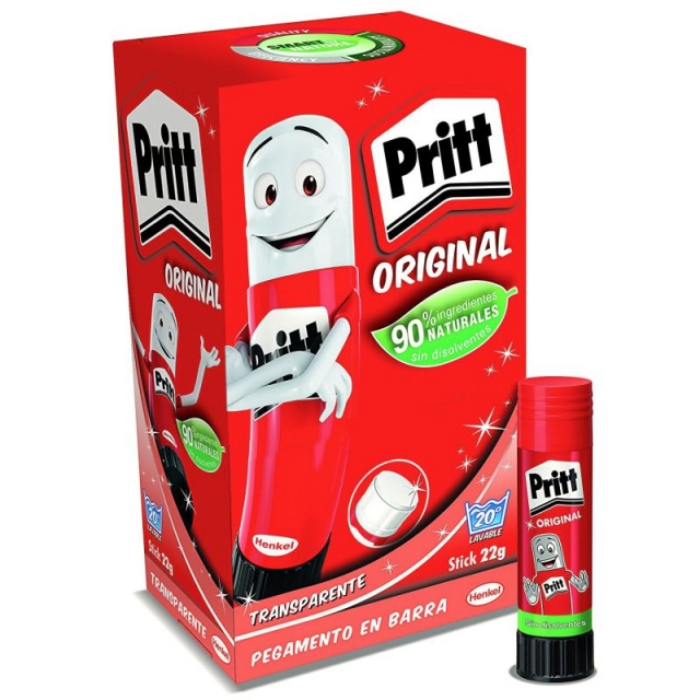 caja barra pegamento pritt 22 gramos 84155870