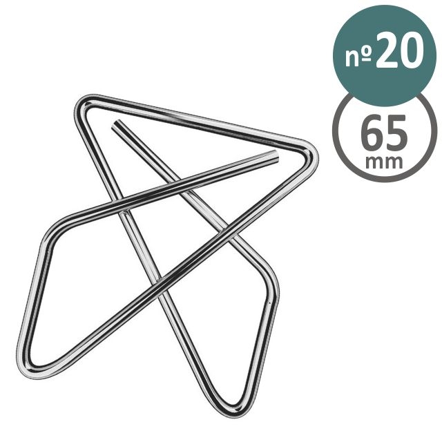 Comprar Clips mariposa pajaritas nº 20, 65 mm, Niquelados c/12 uds