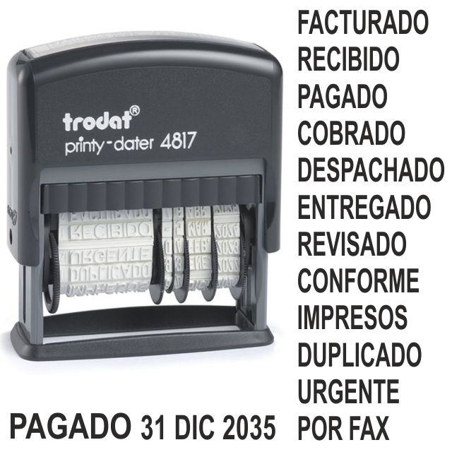 Comprar Fechador Trodat 4817 con 12 textos cambiables