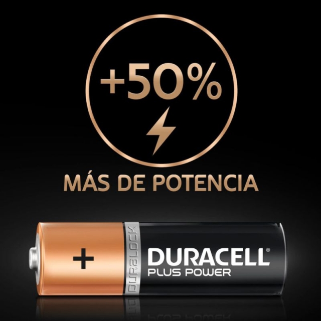 detalle pilas duracell plus power mn1500 lr6 aa