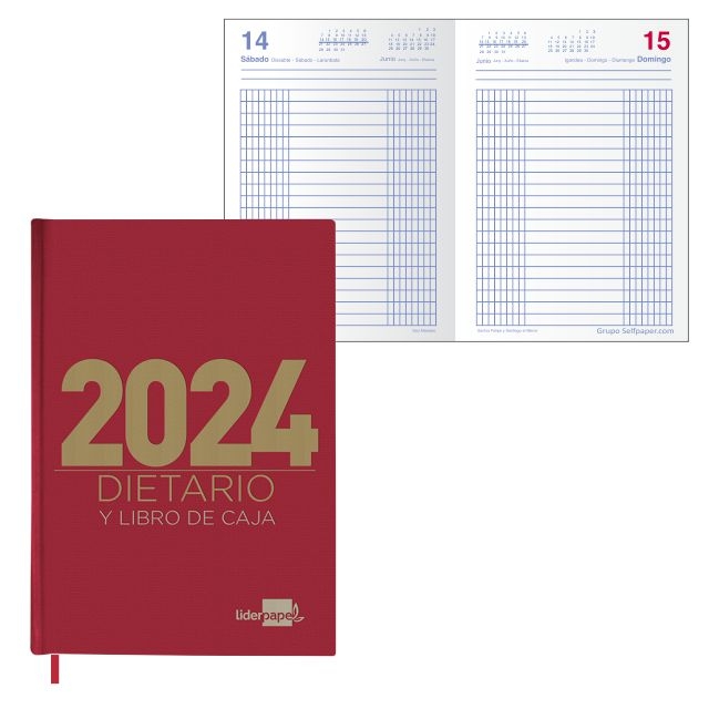 Comprar Agenda dietario 2024 cuartilla, medio folio, da por pgina