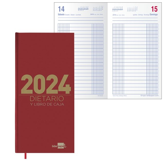 Comprar Agenda dietario largo, 2024, dos tercios de folio libro caja
