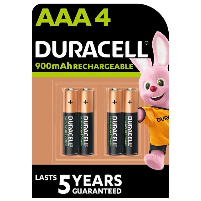 Pilas AAA LR03 recargables Duracell Ultra 900 mAh Pack 4 ud