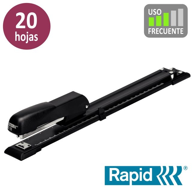 Comprar Rapid E15, Grapadora brazo largo, revistas, doble folio