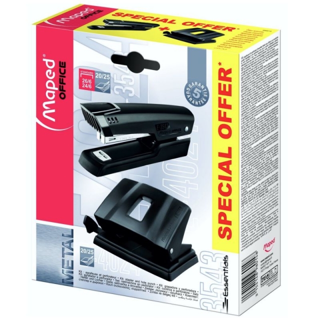 Comprar Pack Grapadora + Taladro Maped Essentials metal Office