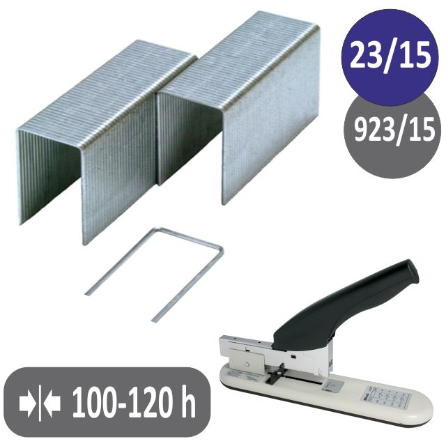 Comprar Grapas gruesos 23/15 hasta 130 hojas cajita 1000 uds