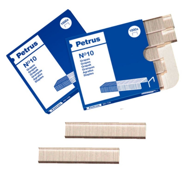 Comprar Grapas Petrus nº 10 galvanizadas, cajita 1000 u. número 10