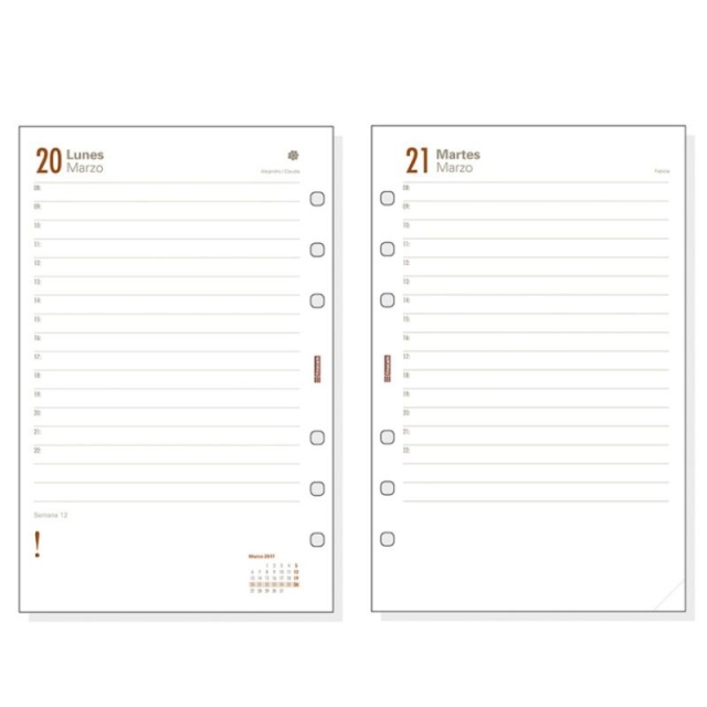 interior recambio agenda finocam open 500 dia r598