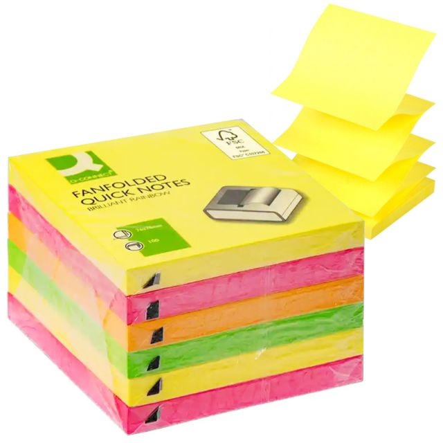 Comprar Taco notas adhesivas en Z zigzag colores neón fluorescentes