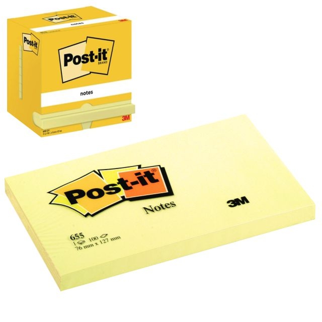 Comprar Notas Post-it 655, grandes, 76x127 mm, amarillo