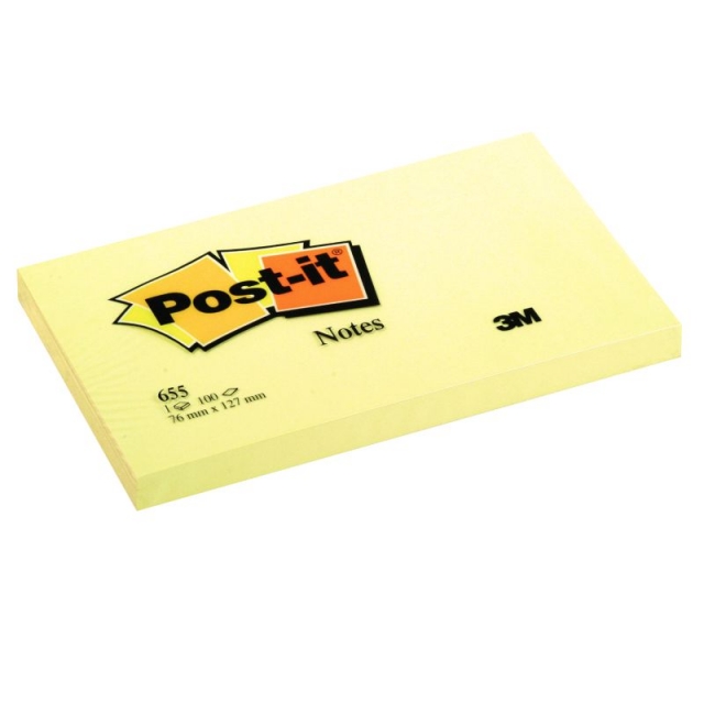 Comprar Notas Post-it 655, grandes, 76x127 mm, amarillo