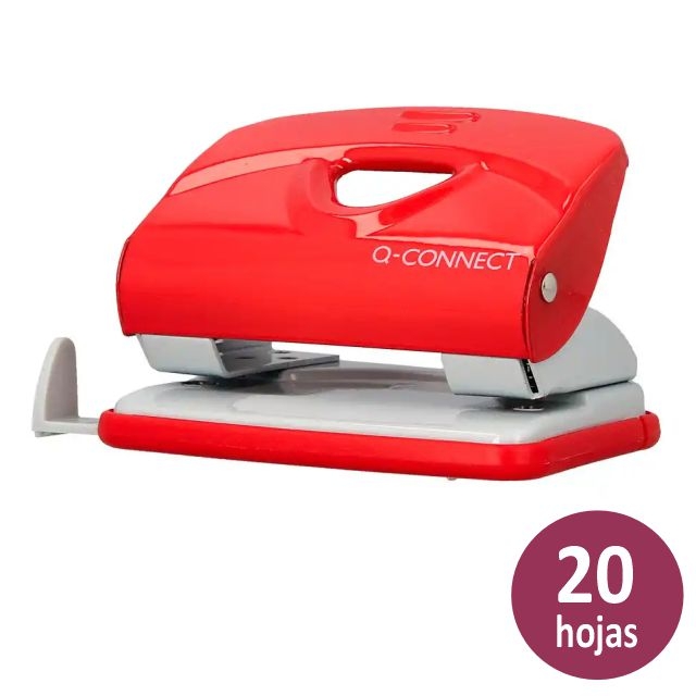 Comprar Perforadora de papel oficina Q-connect KF14219 Rojo 20 hjs