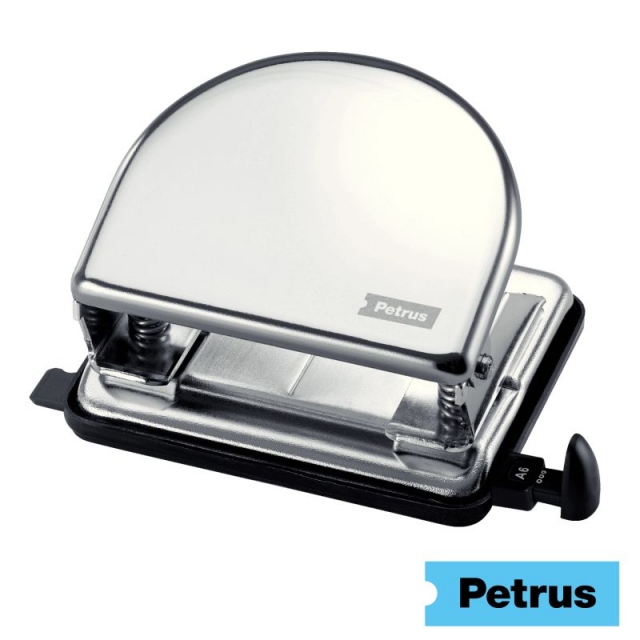 petrus 52c cromada, perforadora de papel clásica