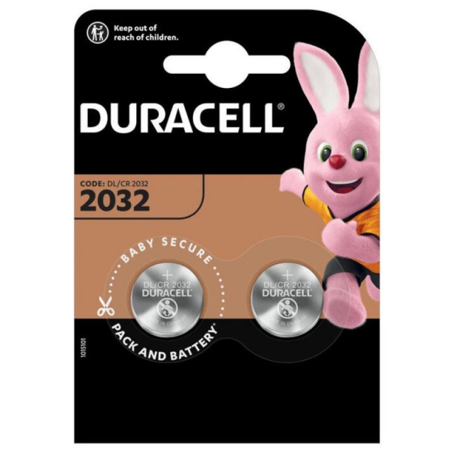 Comprar Pila CR2032 Duracell, de boton, pack 2 uds.