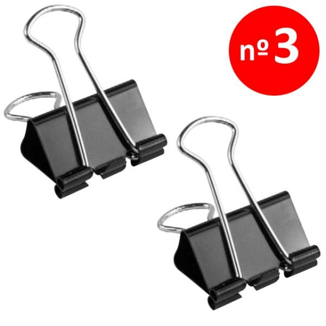 Comprar Pinzas metlicas de pala abatibles 32 mm, Self-Office C/10 u