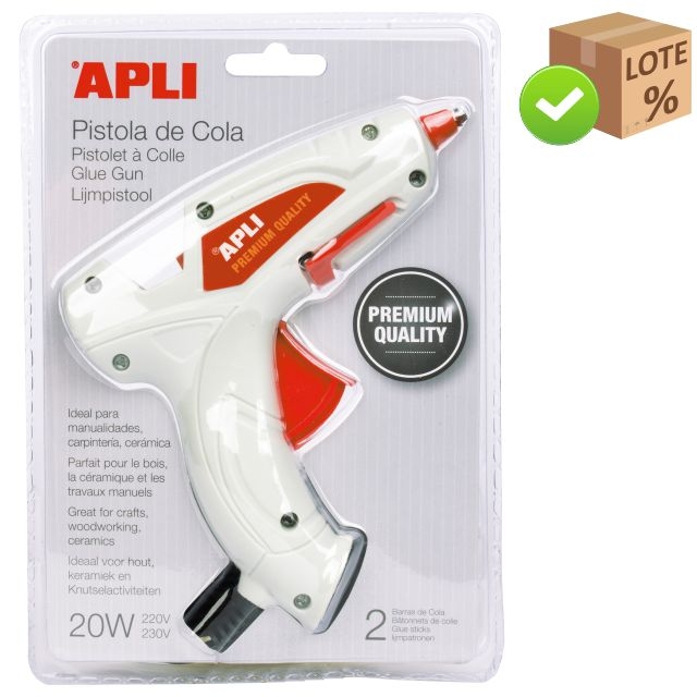 Comprar Pistola de cola termofusible Apli para manualidades 20W