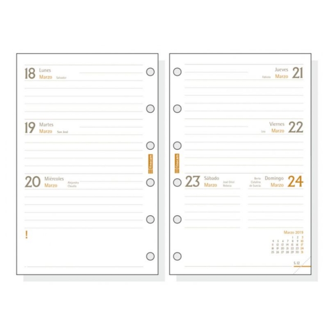 Agenda Finocam simil piel Nova 602 de bolsillo, Negro, 2025