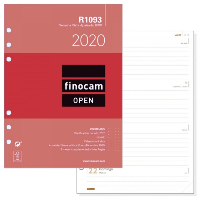 Comprar Finocam Open R1093 - Recambio Agenda Finocam 2020