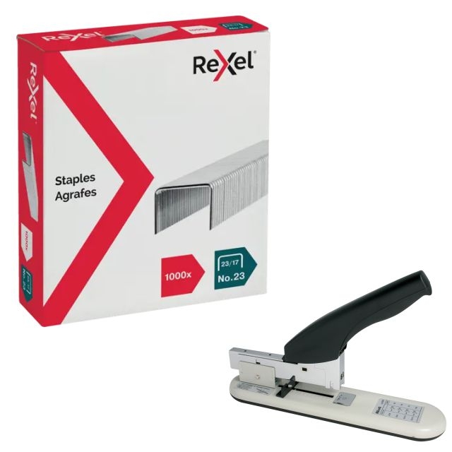 rexel 2101052 grapas 23 17 gruesos 150 hojas