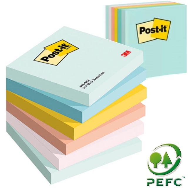 Comprar Pack 6 notas adhesivas Post-it Beach, 76x76, 600 hjs