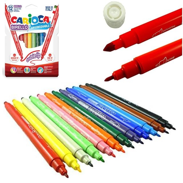 Rotulador SuperLavable Caja 24 colores Birello Carioca - Rotuladores para  el Colegio - Goya Virtual