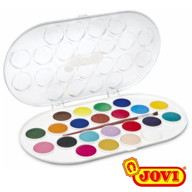 acuarelas escolares pastillas grandes jovi 830 22