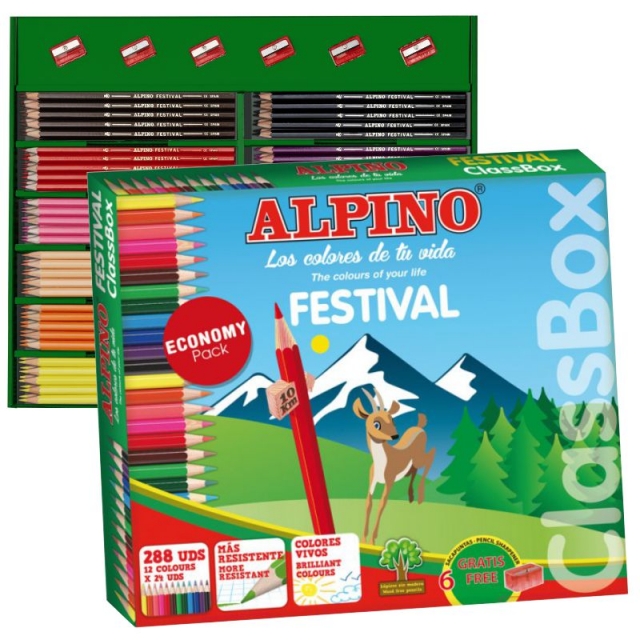 Comprar Lapices de colores Alpino ClassBox Festival 288 unidades