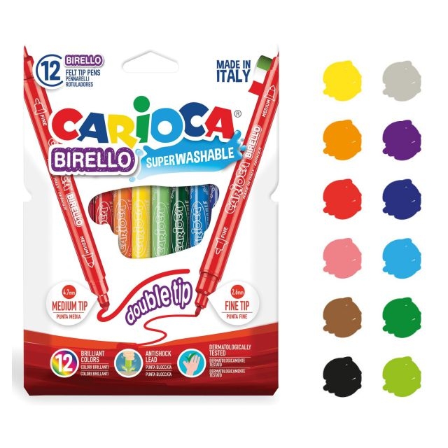 carioca 41457 birello doble punta 12 colores