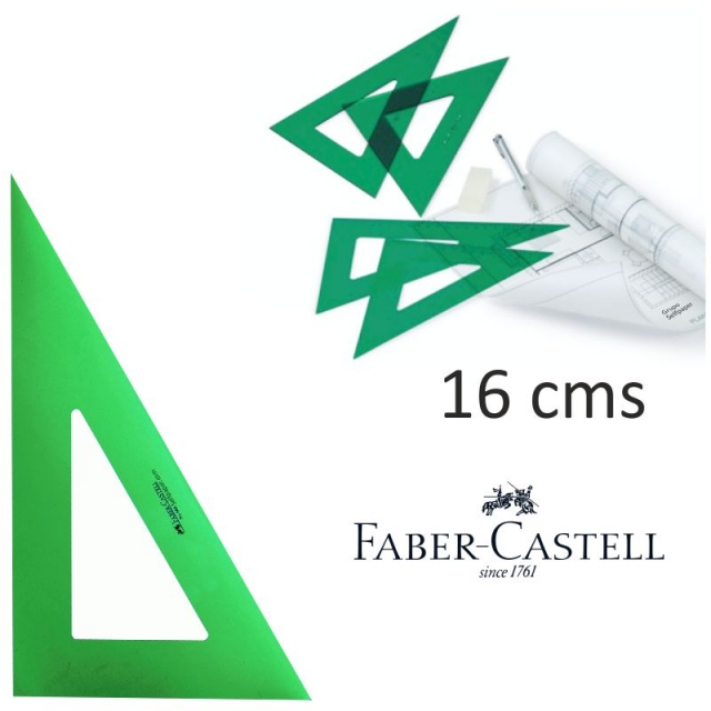 Comprar Cartabn 16 cms sin bisel, sin graduar, Faber-Castell