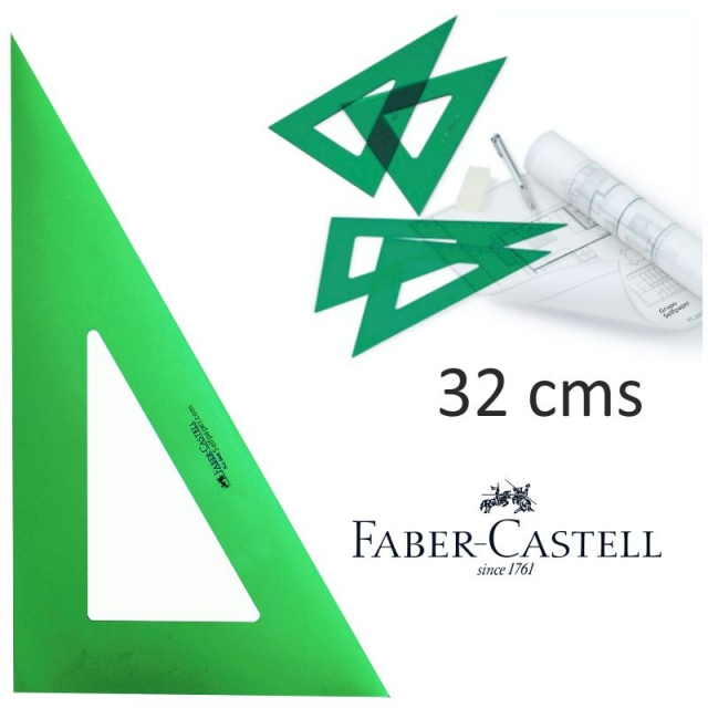 Comprar Cartabn sin bisel y sin graduar Faber-Castell 32 cms