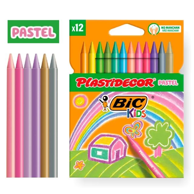 Comprar Plastidecor Pastel ceras duras 12 colores, oro y plata Kids