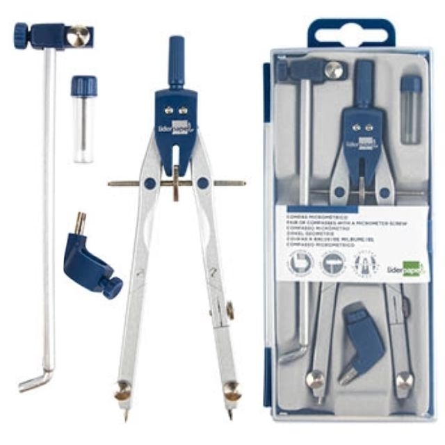 Comprar Compás con brazo alargador, ajuste manual, Liderpapel