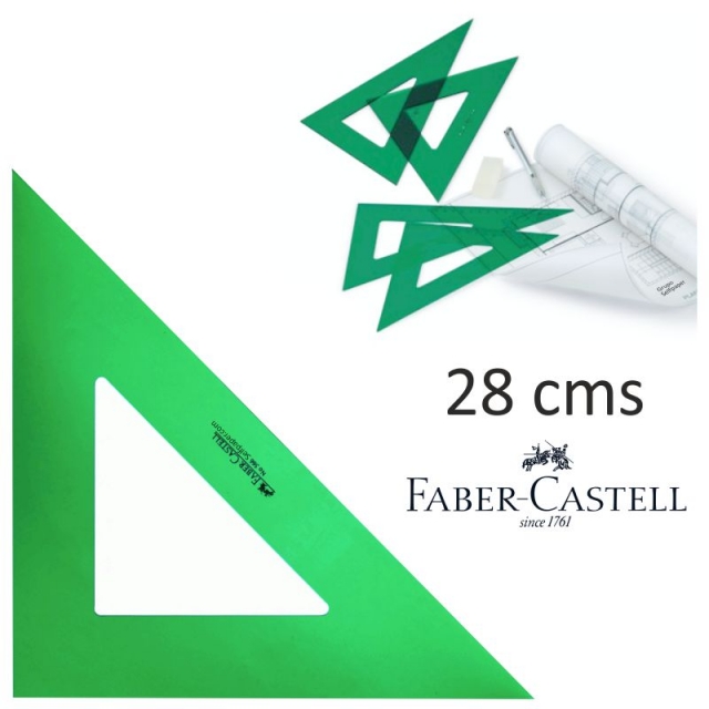 Comprar Escuadra tcnica 28 centimetros sin graduar Faber-Castell