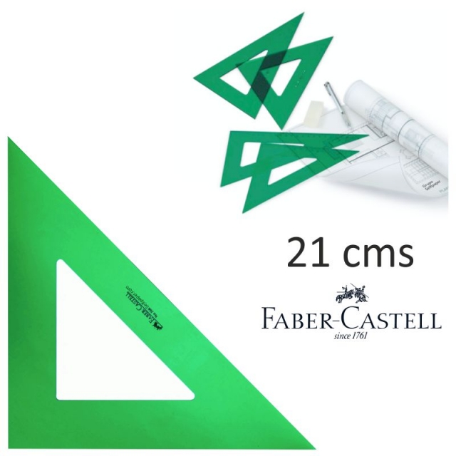 Comprar Escuadra 21 cms, sin bisel, sin graduar Faber-Castell