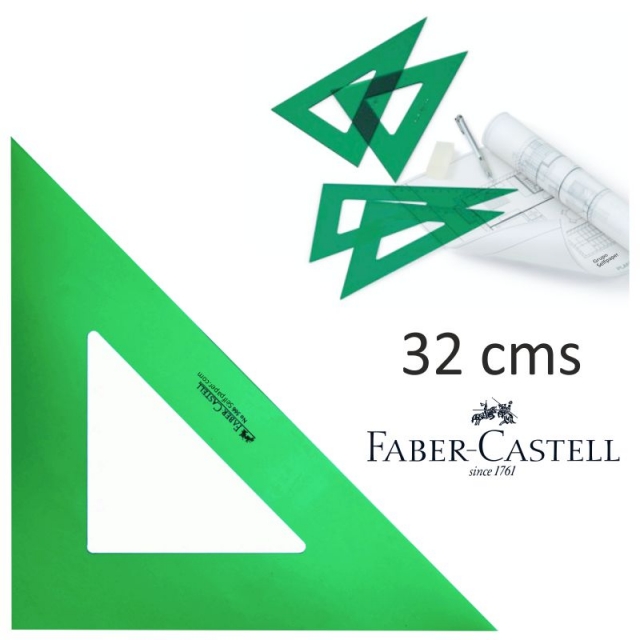 Comprar Escuadra sin bisel sin graduar Faber-Castell 32 cms