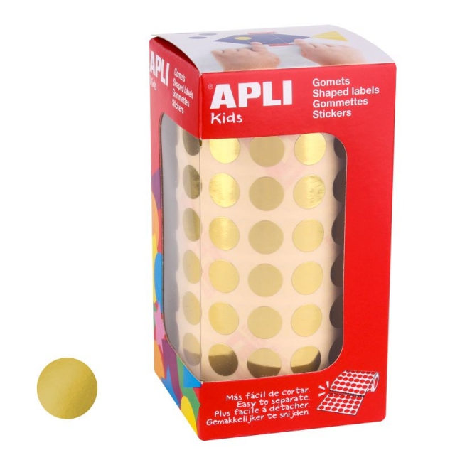 Comprar Gomets Apli 11626 Circulos 10,5mm metalizado oro dorado