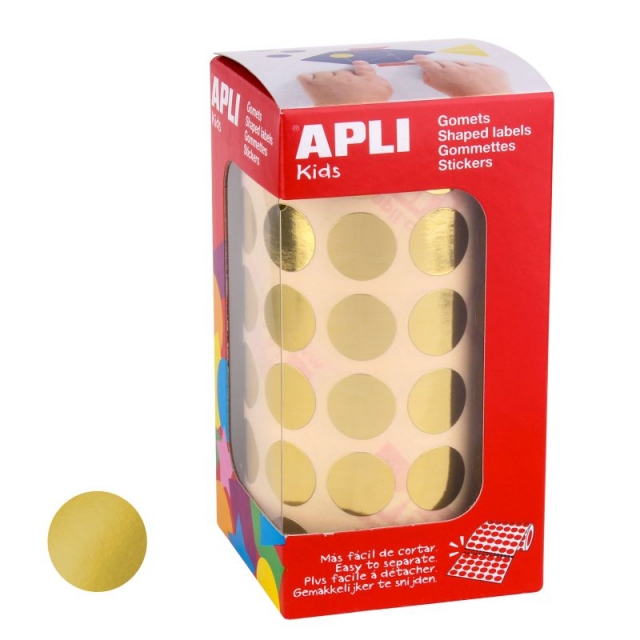 Comprar Gomets Apli 11629 Circulos 15mm Dorados metalizado oro