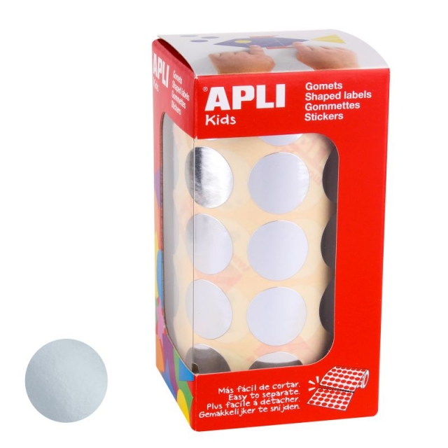 Comprar Gomets Apli 11633 Circulos metalizados Plata adhesivos