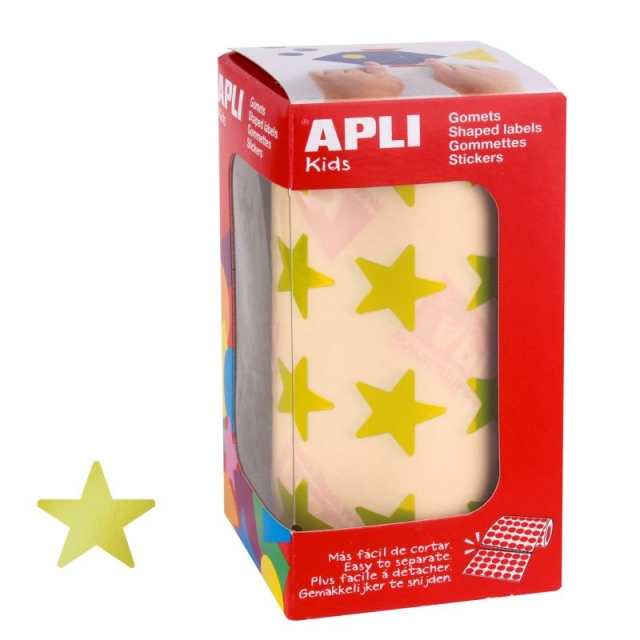 Comprar Gomets Apli 12051 Estrellas amarillo metalizado 20 mm
