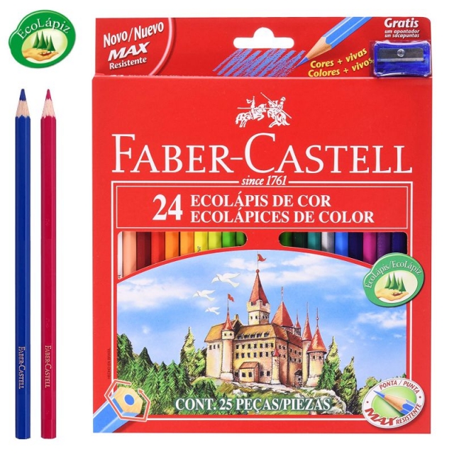 Comprar Faber Castell 24 lápices de colores de madera 120124