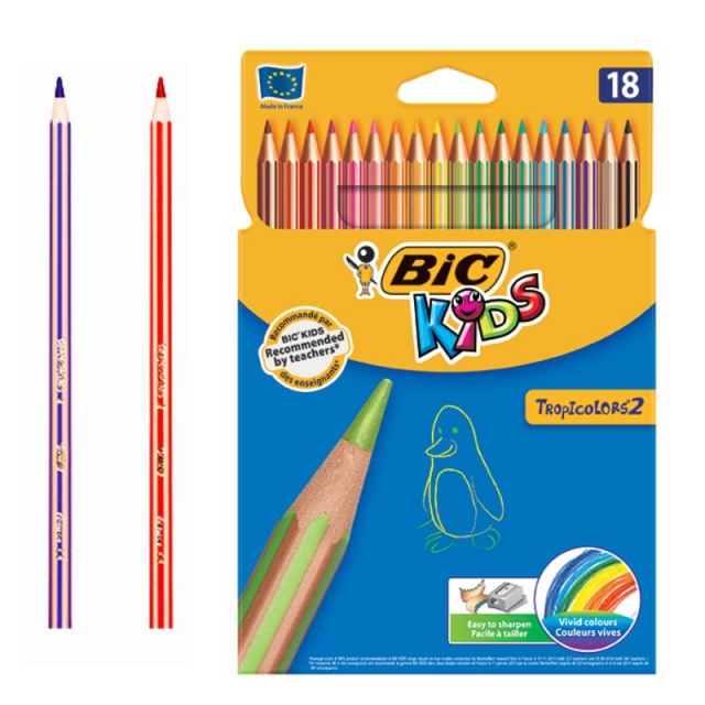 Comprar Bic Kids Tropicolors, lápices de 18 colores surtidos