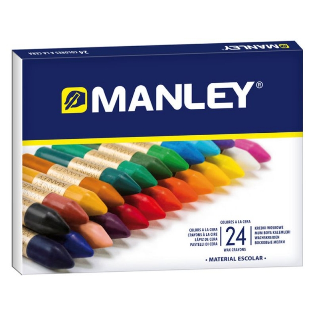 Comprar Caja Ceras blandas Manley 24 colores MNC00066