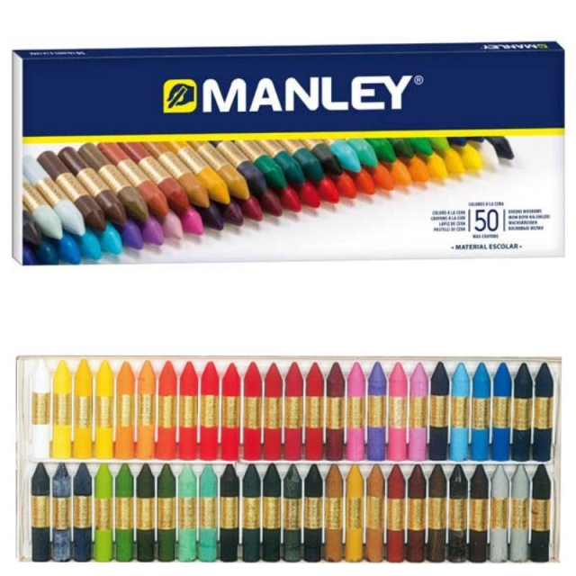 Comprar Ceras blandas Manley caja 50 colores MNC00088