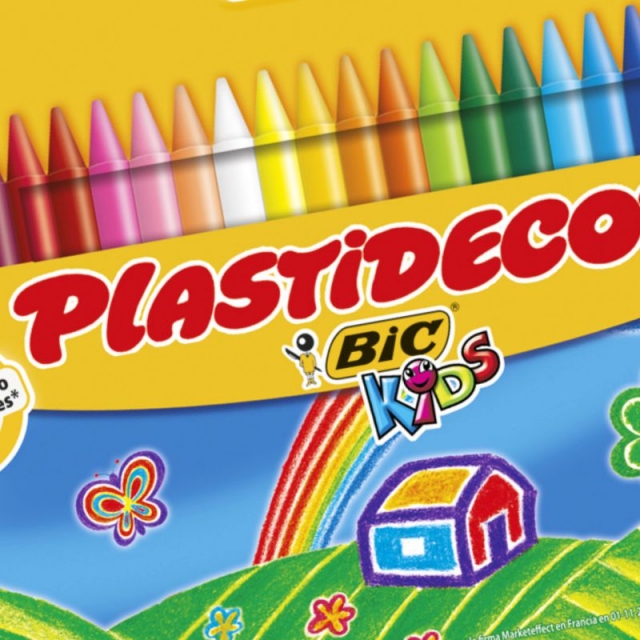 plastidecor 12 colores ceras duras bic kids