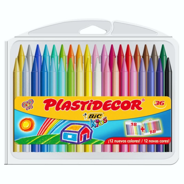 Comprar Ceras Bic Kids Plastidecor 36 colores 882337