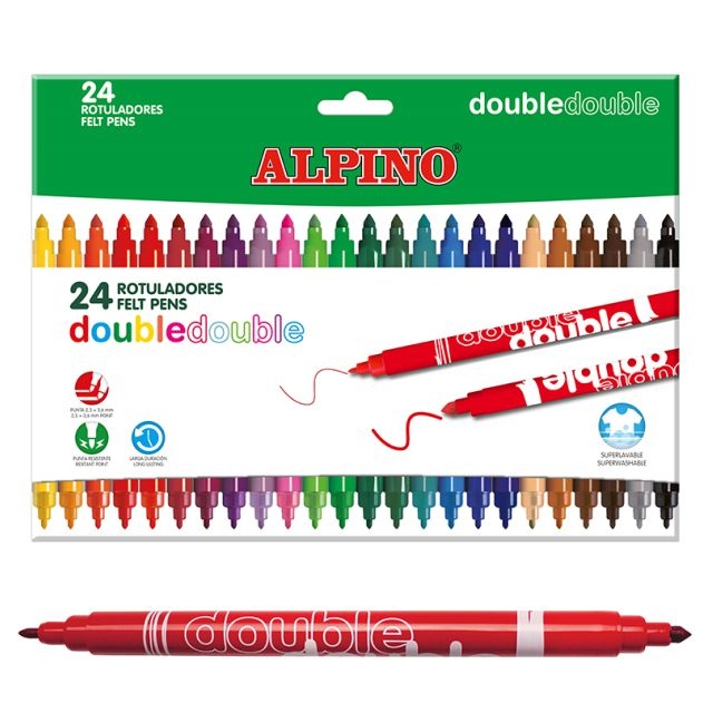 Comprar Rotuladores Alpino double 20 colores - doble Punta