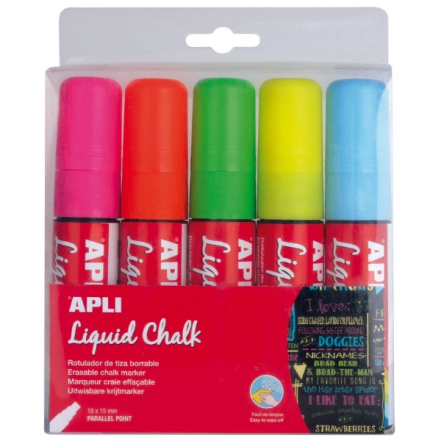 Comprar Marcadores tiza liquida Apli Liquid Chalk Gruesos