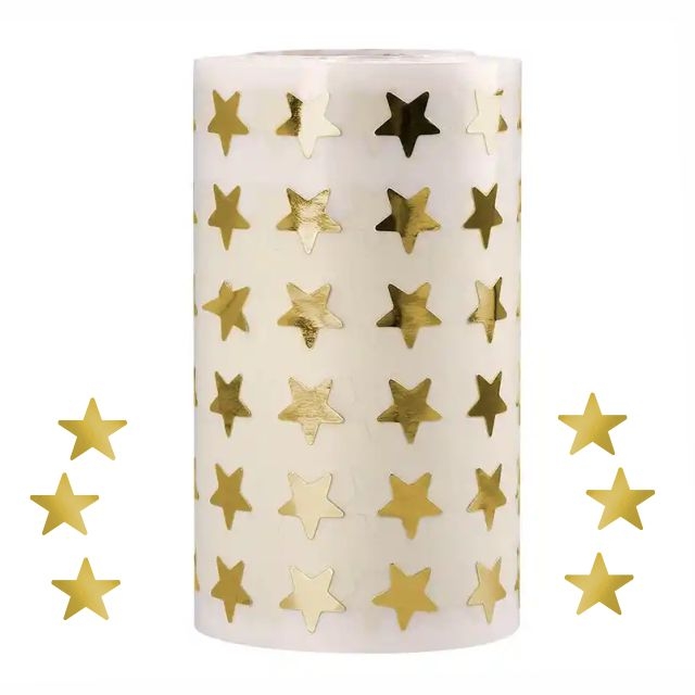 stickers gomets estrellas doradas oro pequenas