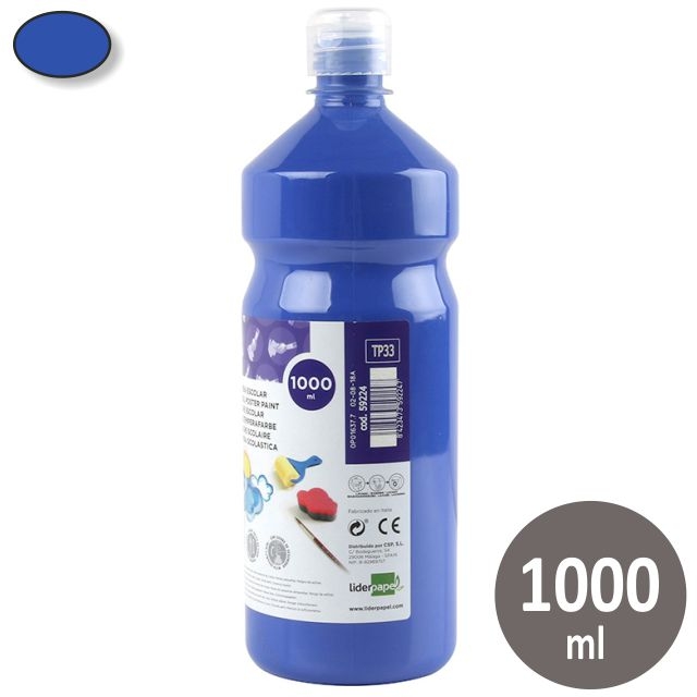 Comprar Tempera escola líquida Liderpapel TP33 1 Litro azul oscuro