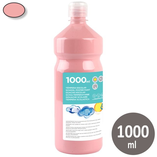 Comprar Tempera escolar Liderpapel TP28, 1 Litro Rosa claro